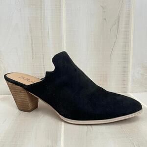 Corkys Footware Haisley Heeled Pointed Toe Mules Women’s Size 9 Black Faux Suede